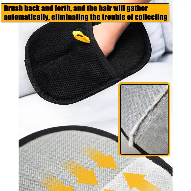 Pet Hair Removal Tool Reusable Static Removal Gloves Double-Sided Grooming Gloves for Pets Removes Pet Fur Hair for Carpets